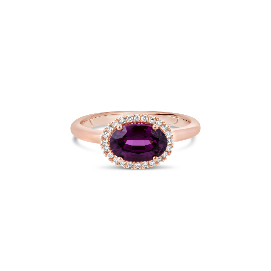 Amaranth Rhodolite Garnet Ring
