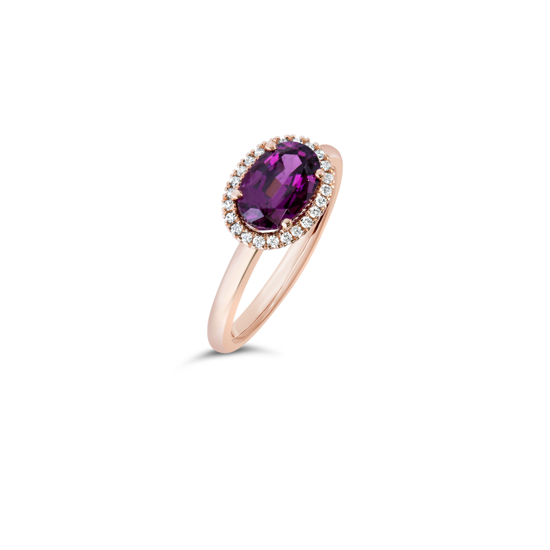Amaranth Rhodolite Garnet Ring