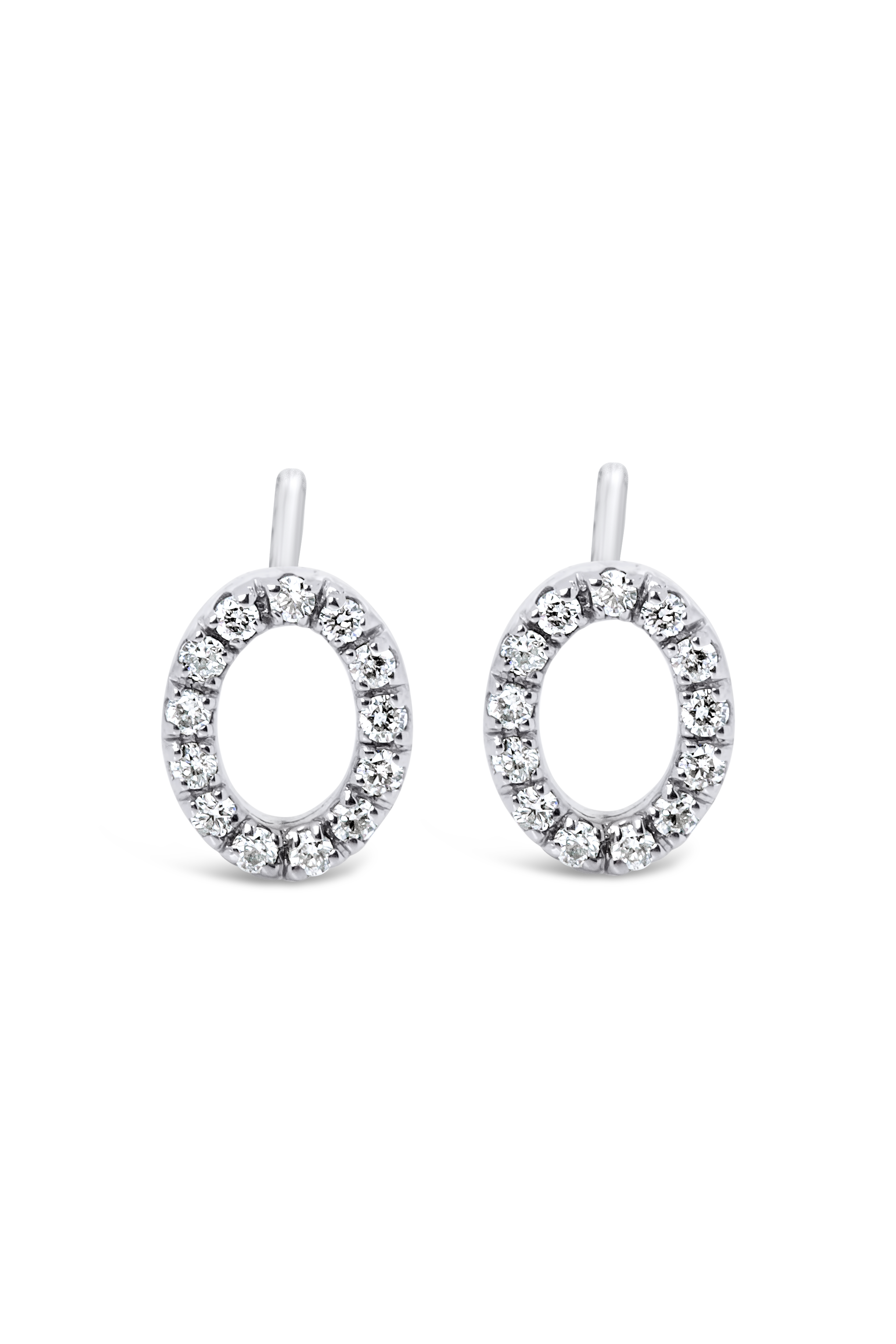 Oval Diamond Stud Earrings