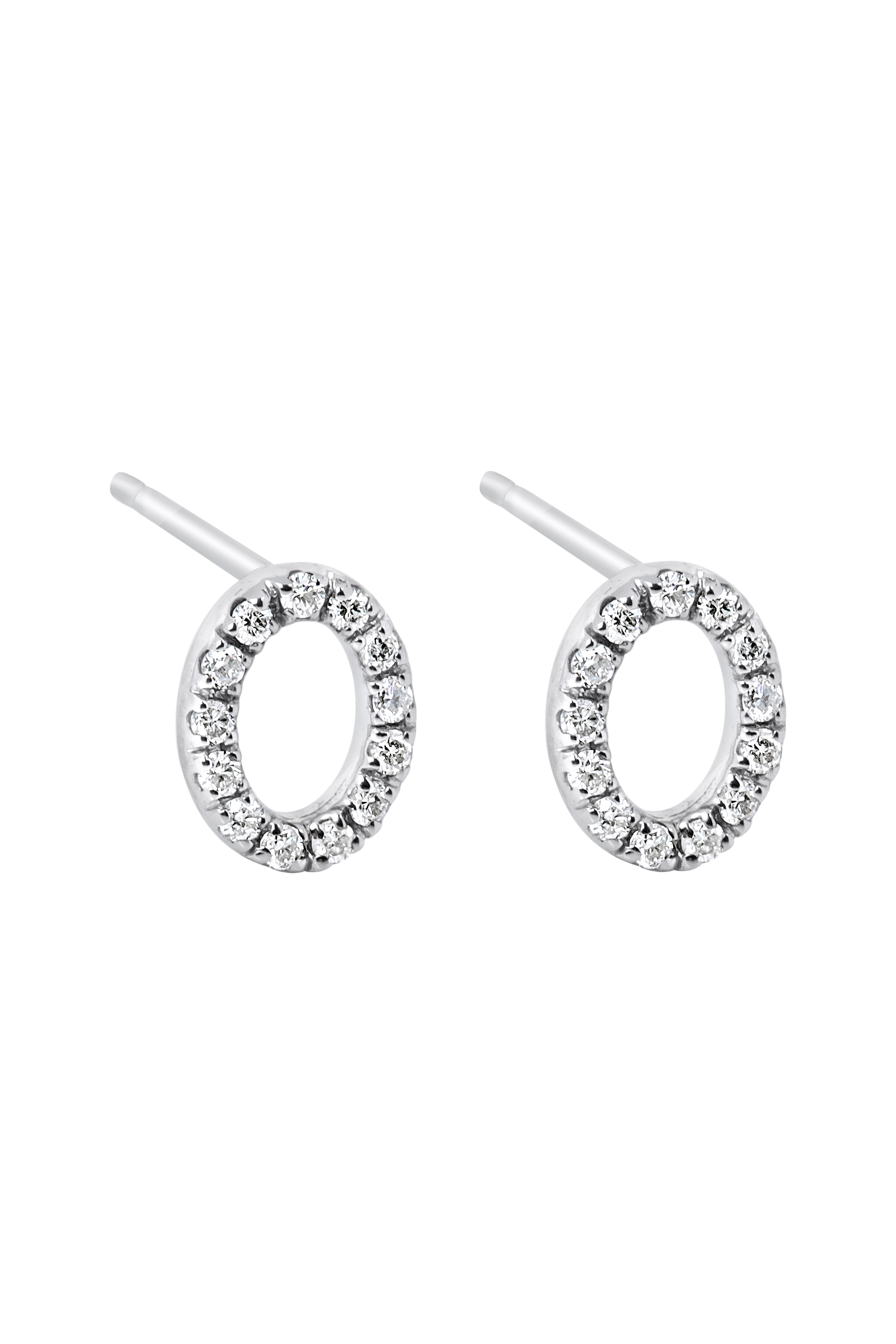 Oval Diamond Stud Earrings