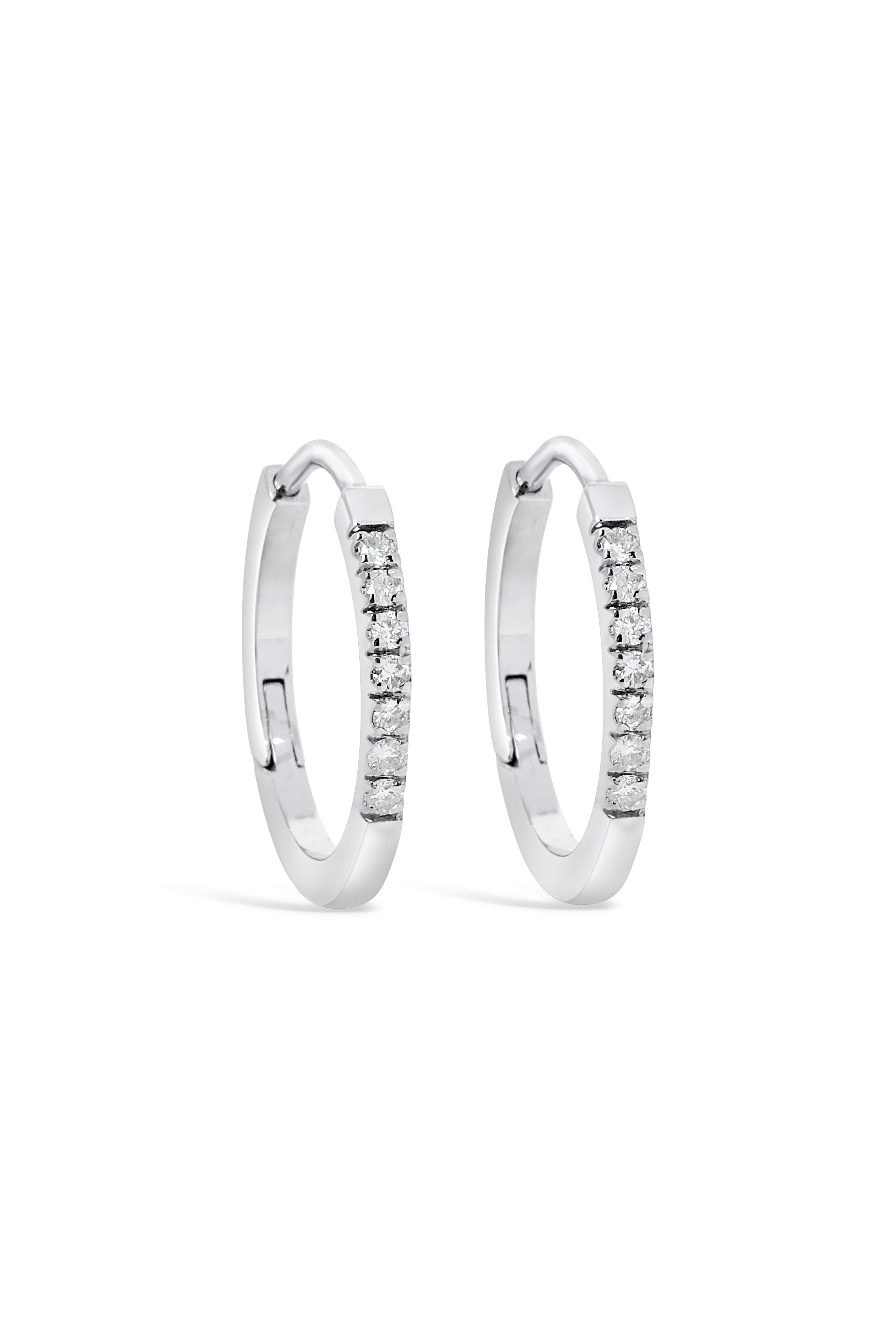Diamond Hinged Hoops