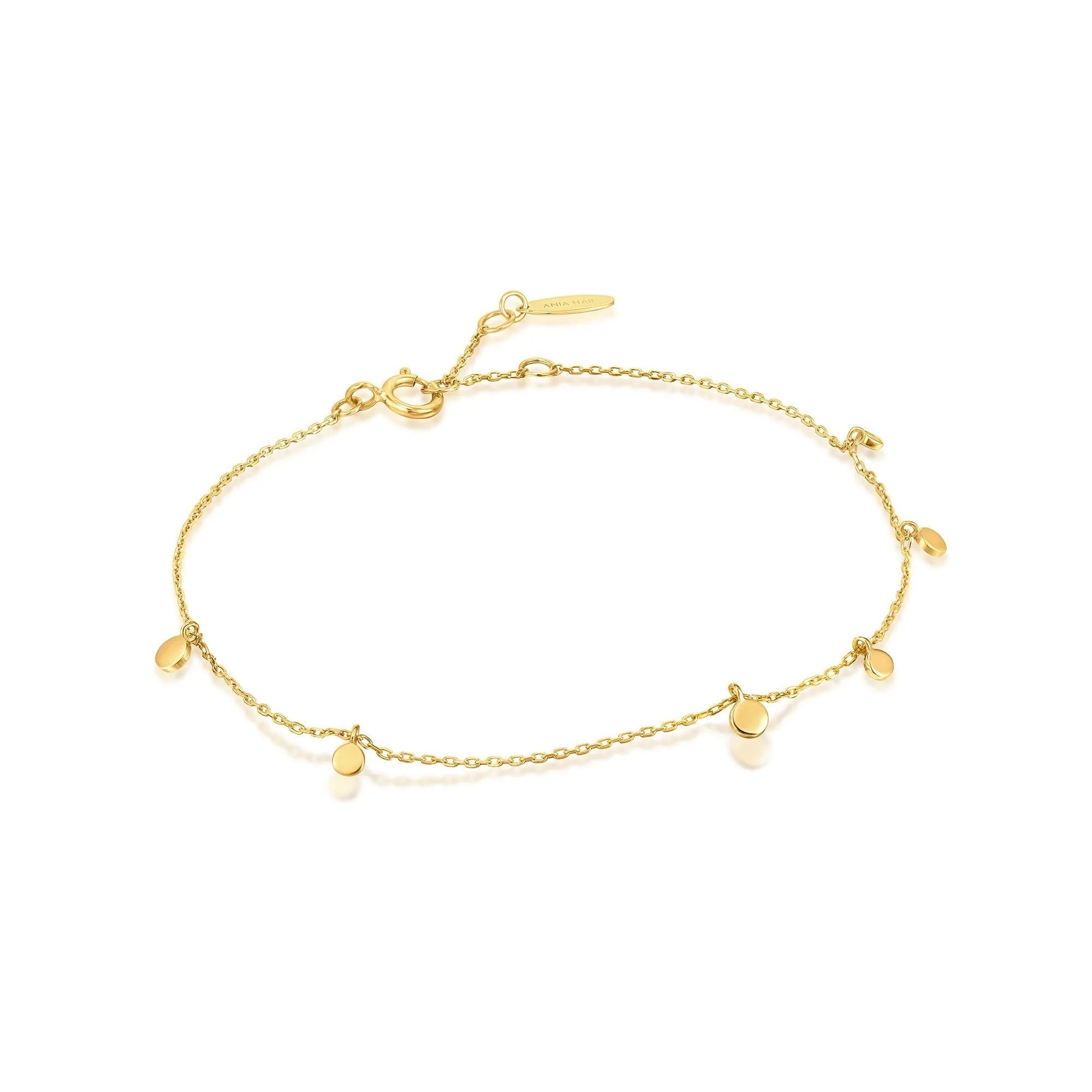 Ania Haie 14kt Yellow Gold Mixed Disc Bracelet