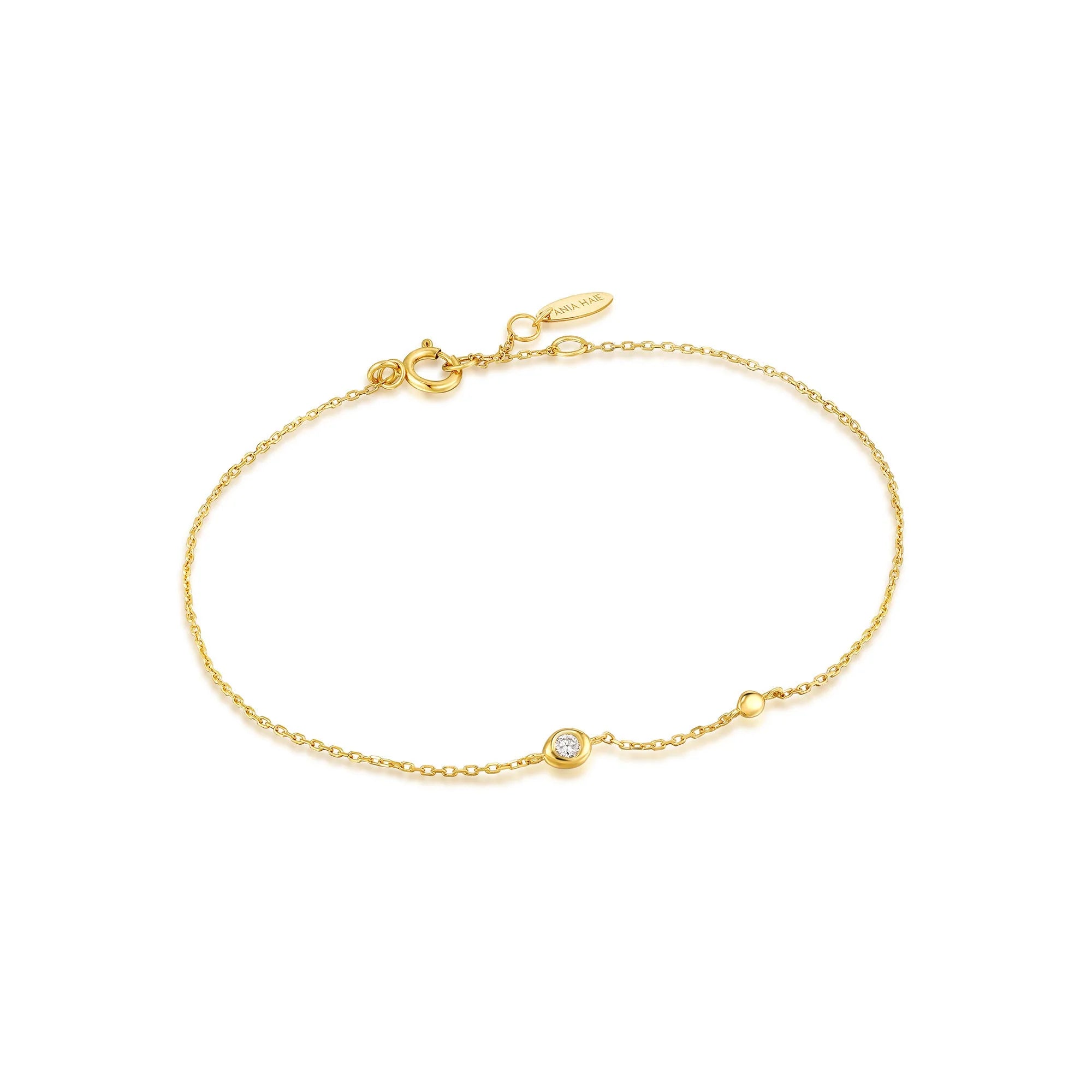 Ania Haie 14kt Yellow Gold Magma Single Diamond Bracelet