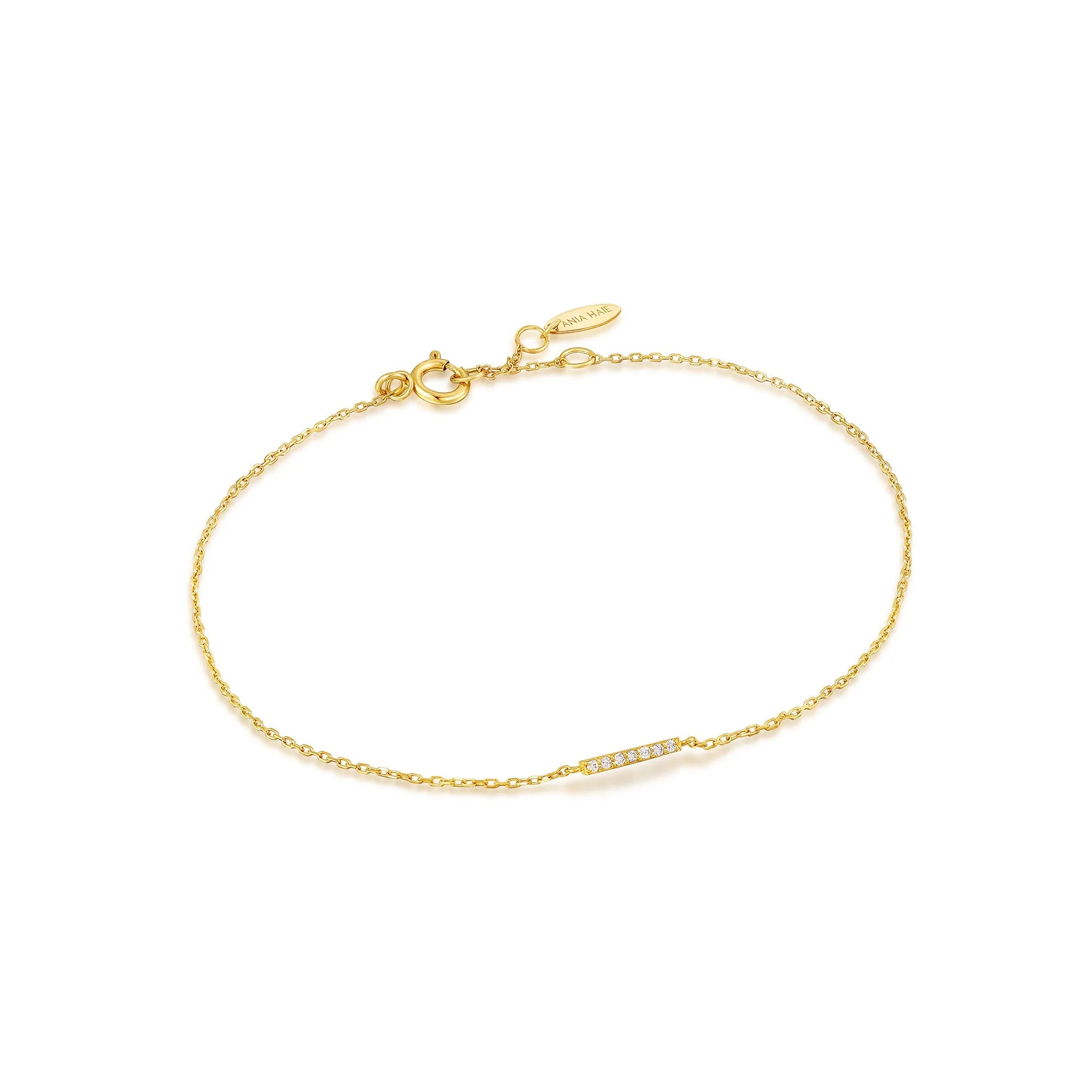 Ania Haie 14kt Yellow Gold Magma Diamond Bar Bracelet