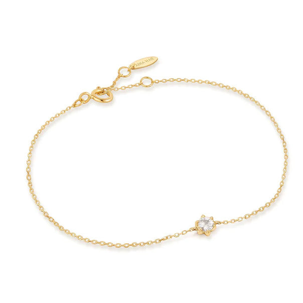 Ania Haie 14kt Gold White Sapphire Bracelet