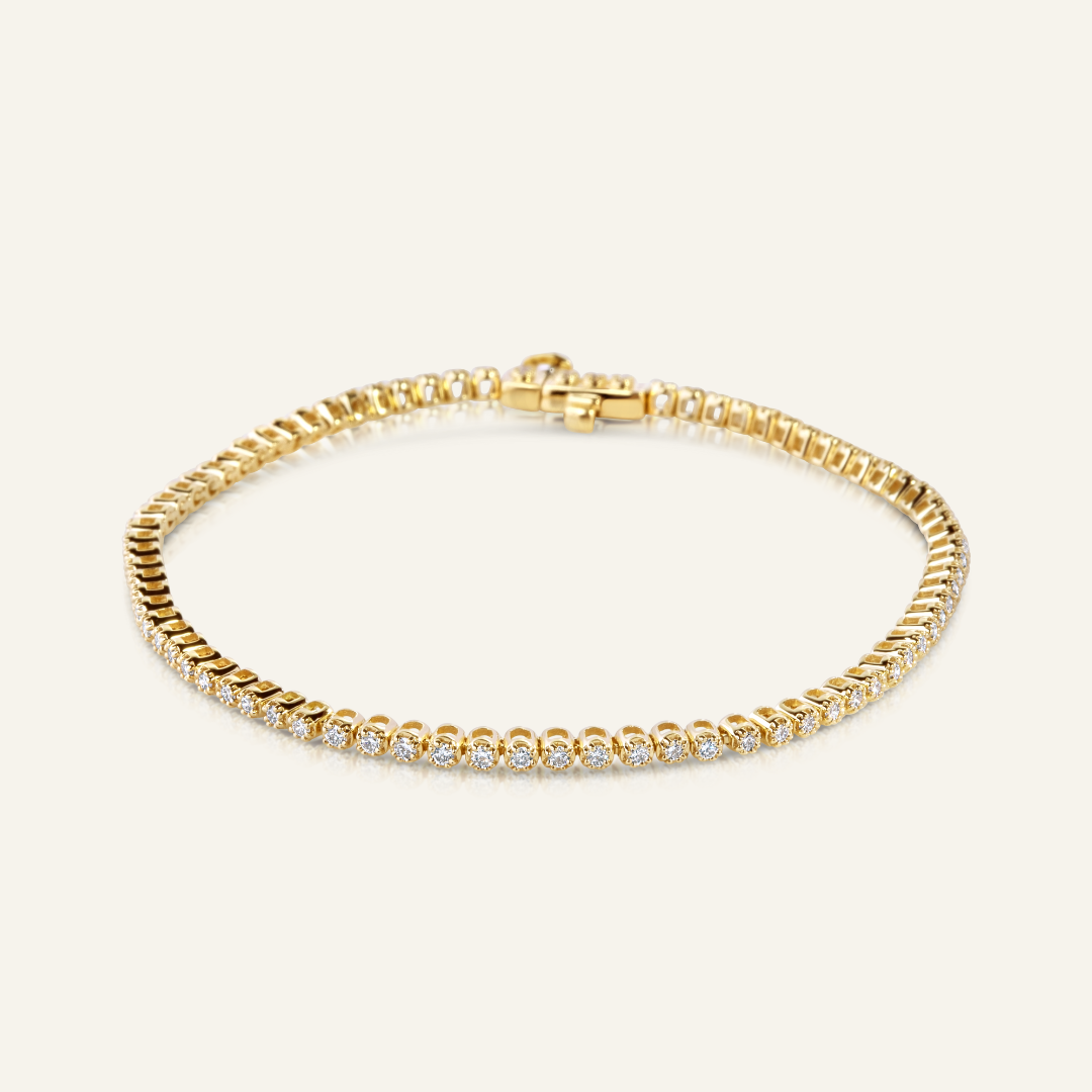 18ct Yellow Gold Tennis Bracelet