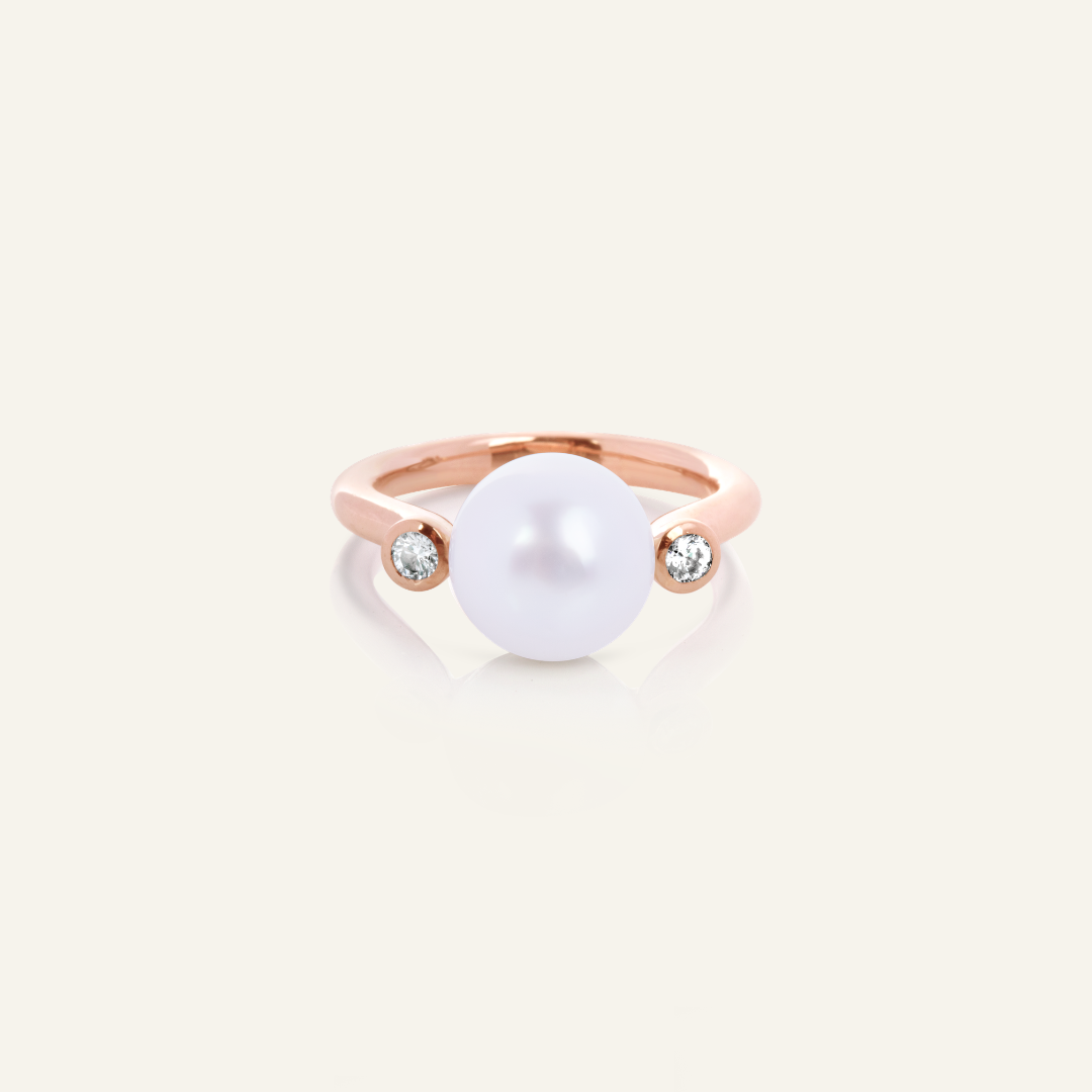 South Sea Pearl & Diamond Ring