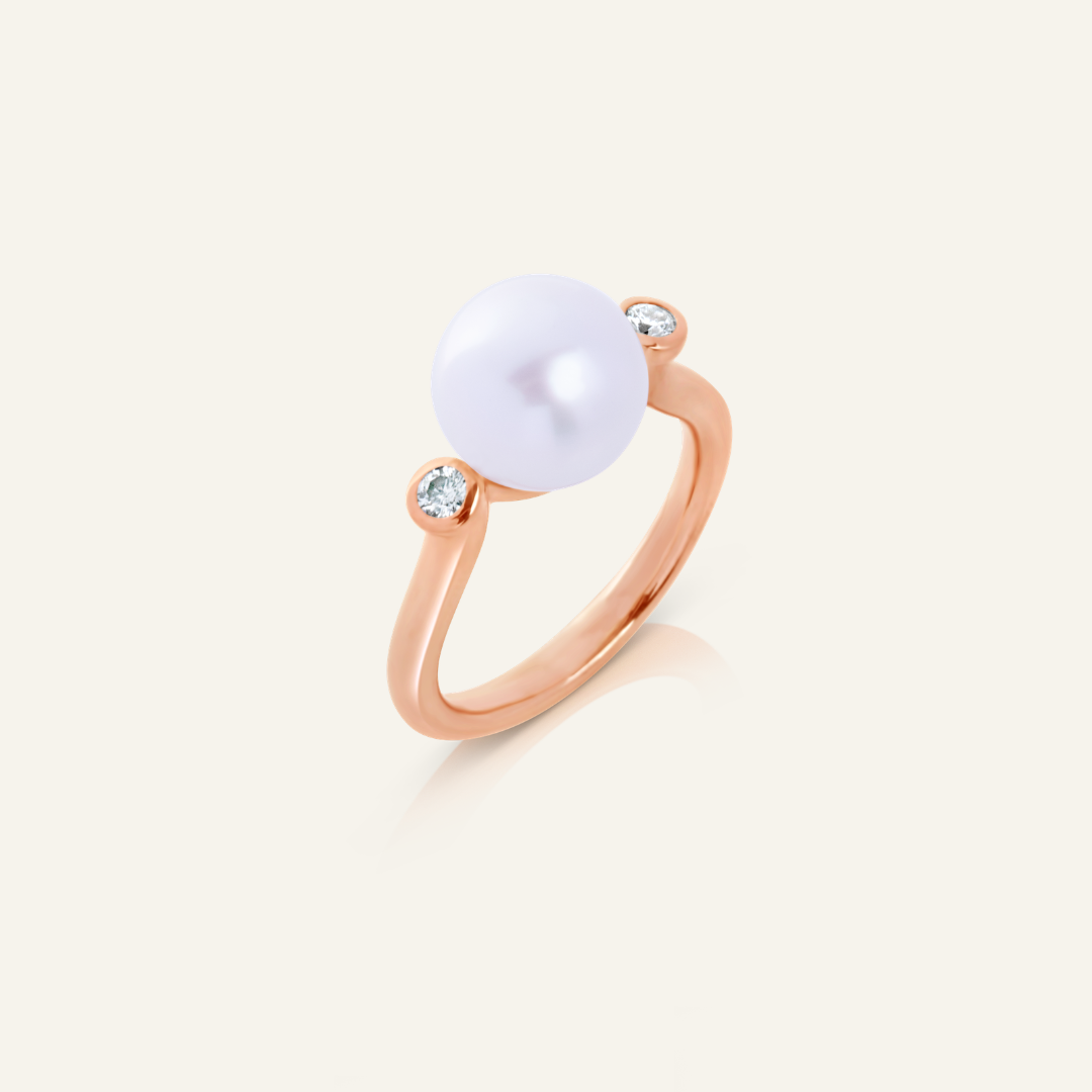 South Sea Pearl & Diamond Ring