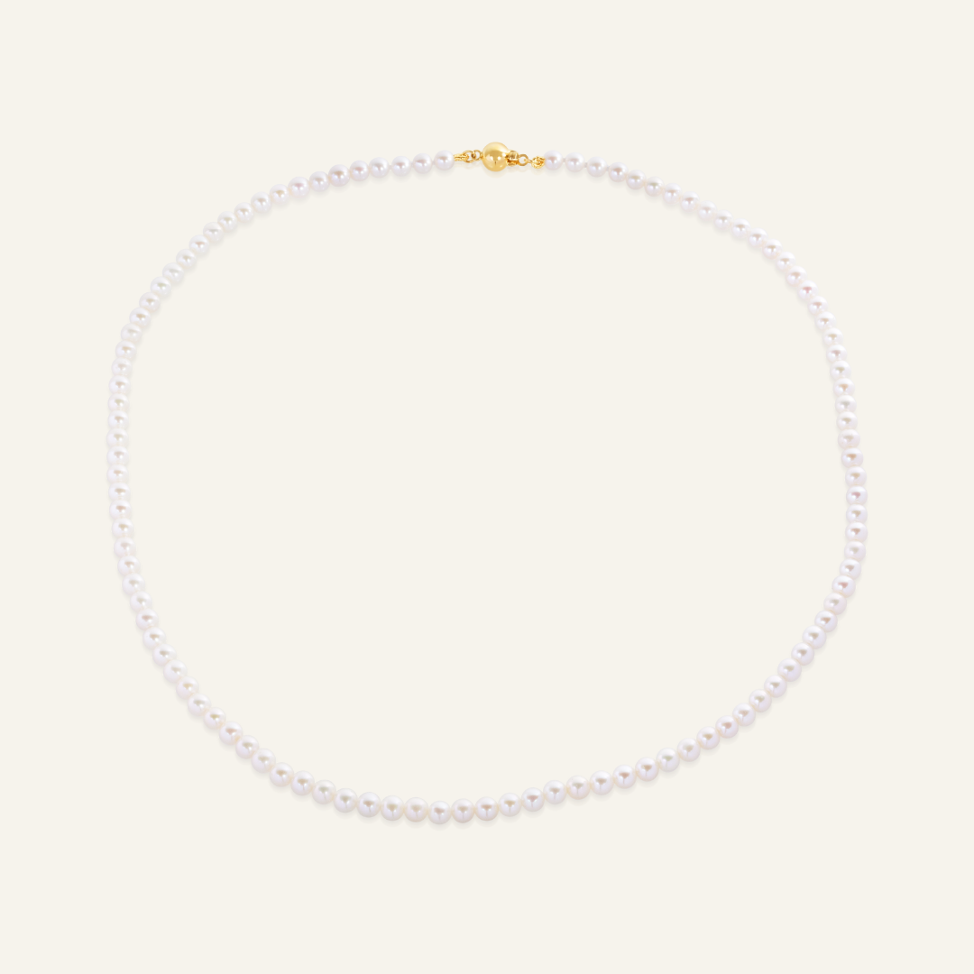 Freshwater Pearl (4.5mm) Strand with 9ct gold ball clasp