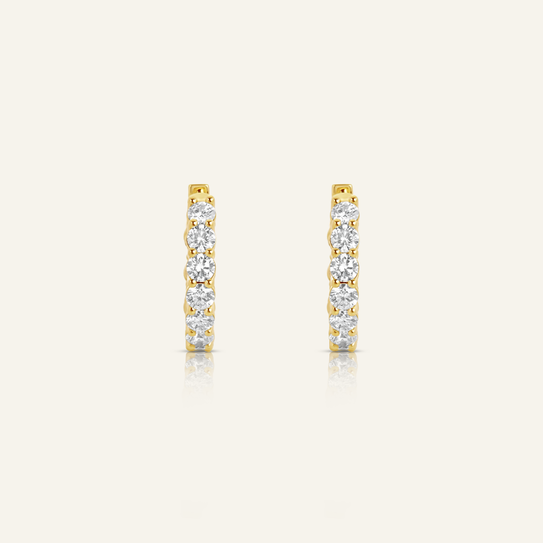 9ct gold Diamond Huggie Earrings