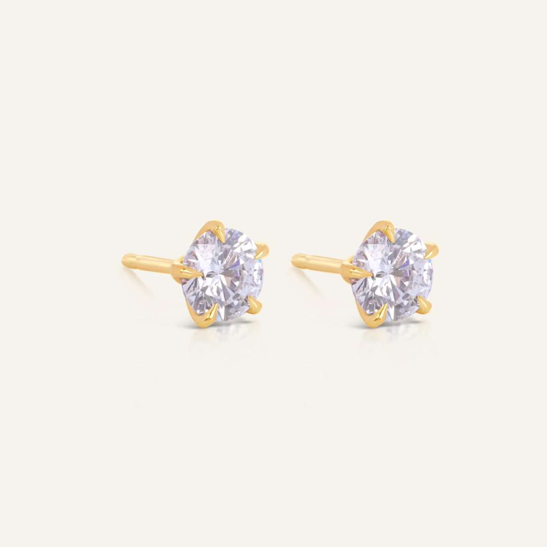 9ct Gold 1ct Lab Diamond Stud Earrings