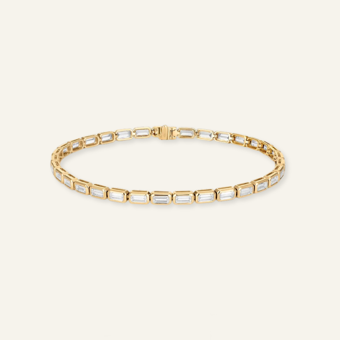 Emerald Cut Diamond Tennis bracelet