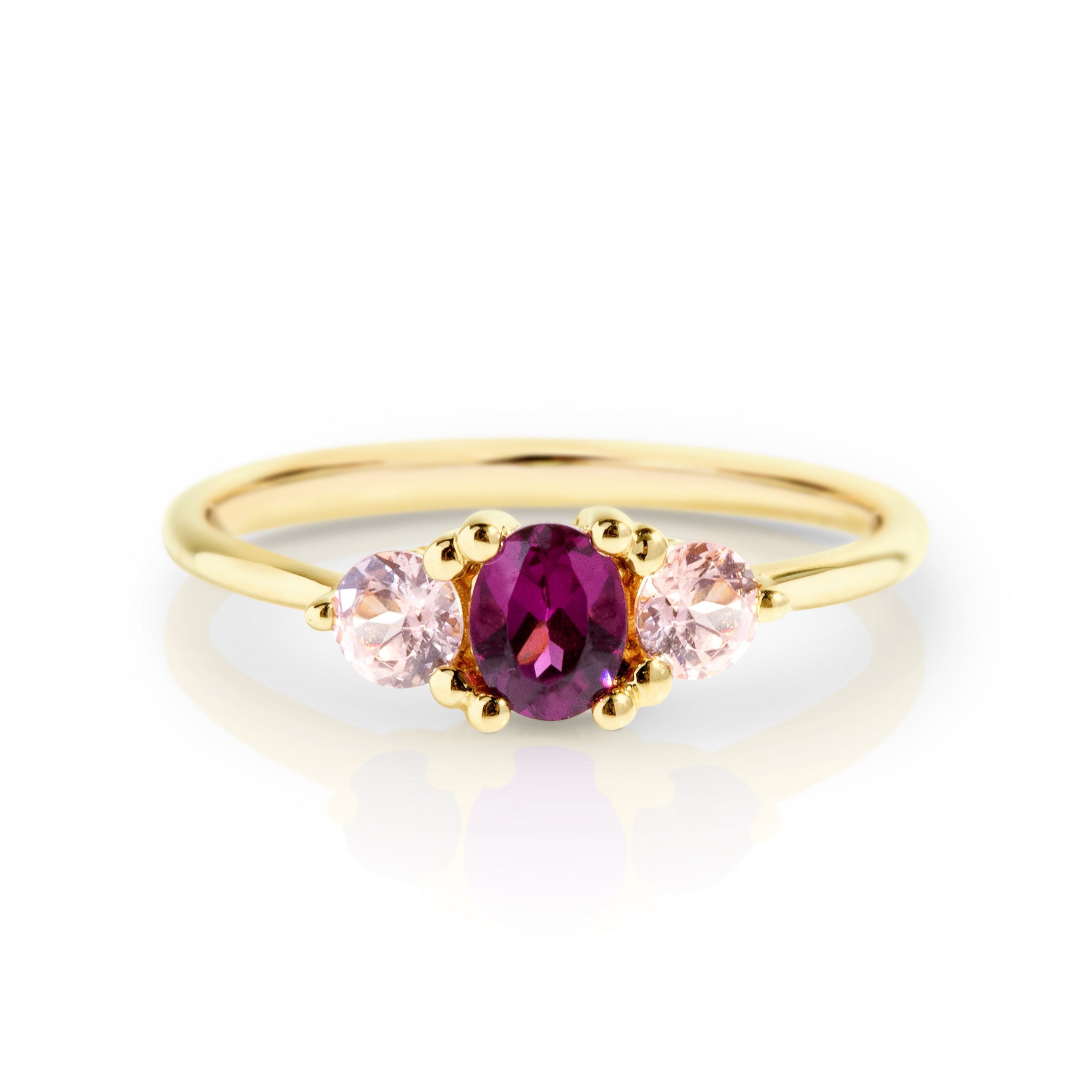 Rhodalite  Garnet with Champagne Garnets