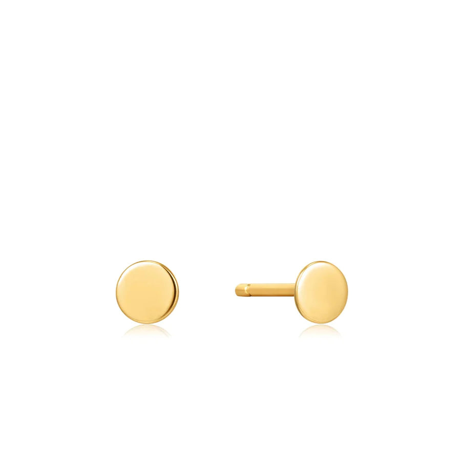 Ania Haie 14kt Yellow Gold Disc Stud Earrings