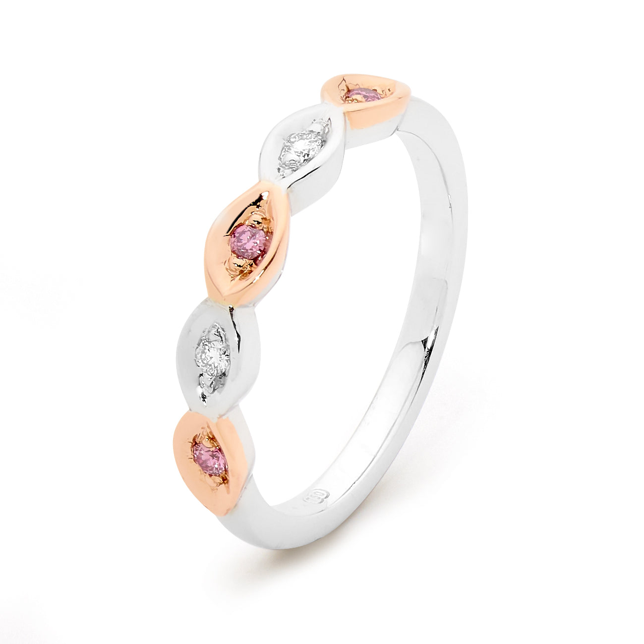 Desert Rose Pink & White Diamonds
