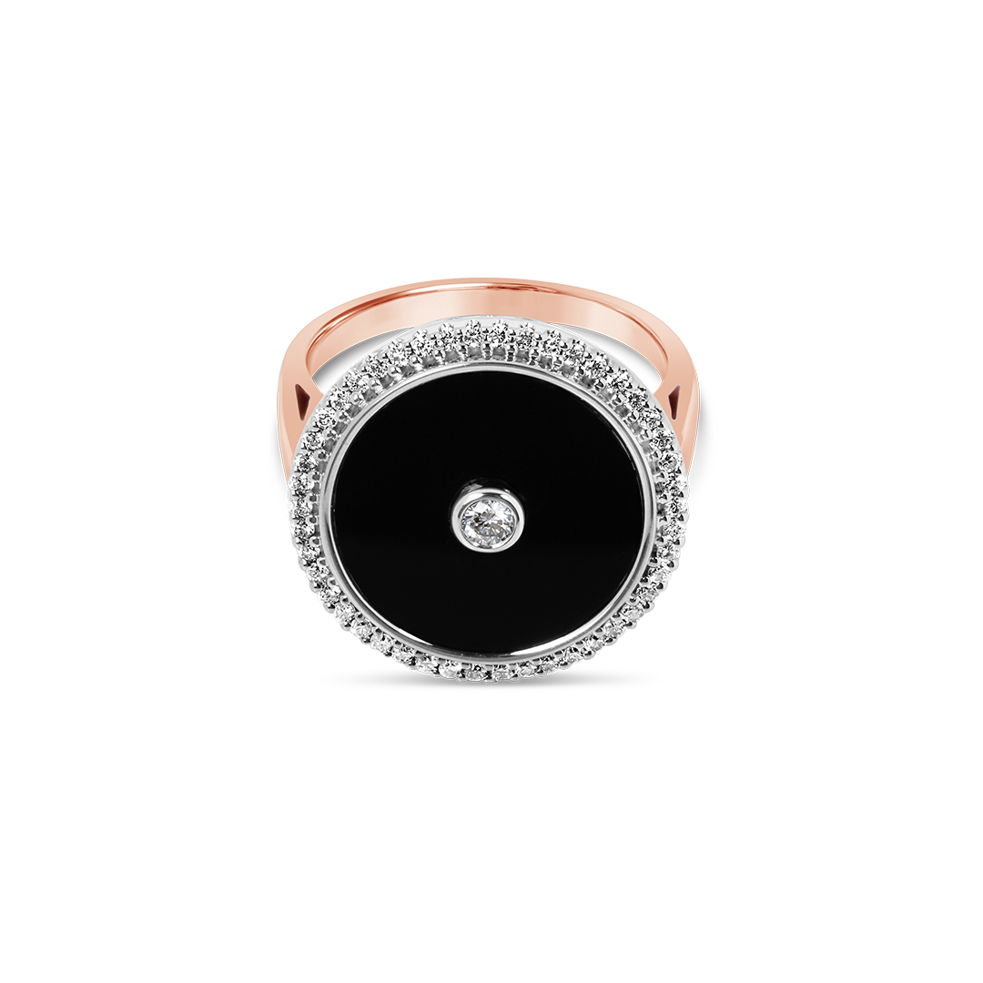 Onyx Diamond Ring