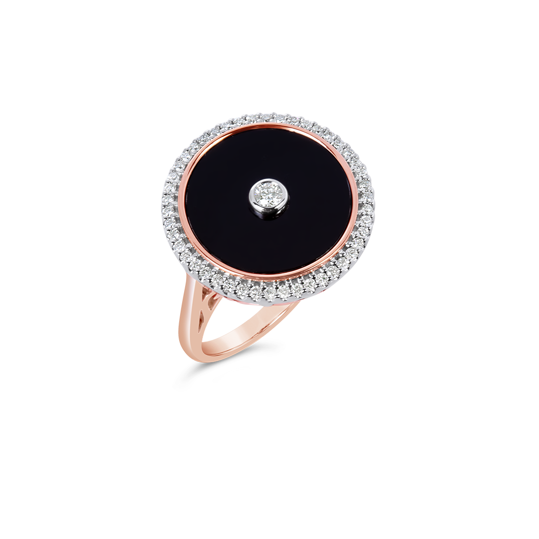 Onyx Diamond Ring