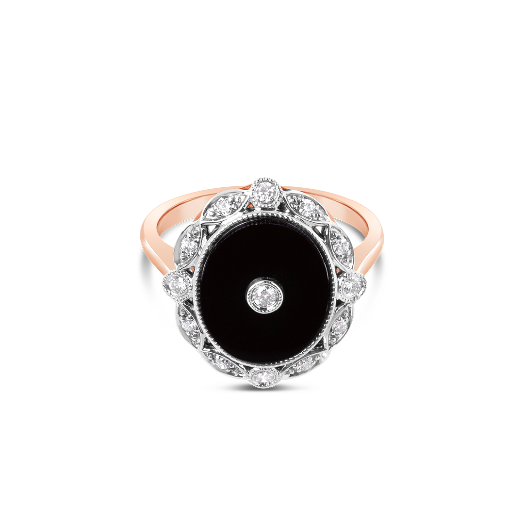 Onyx Diamond Ring