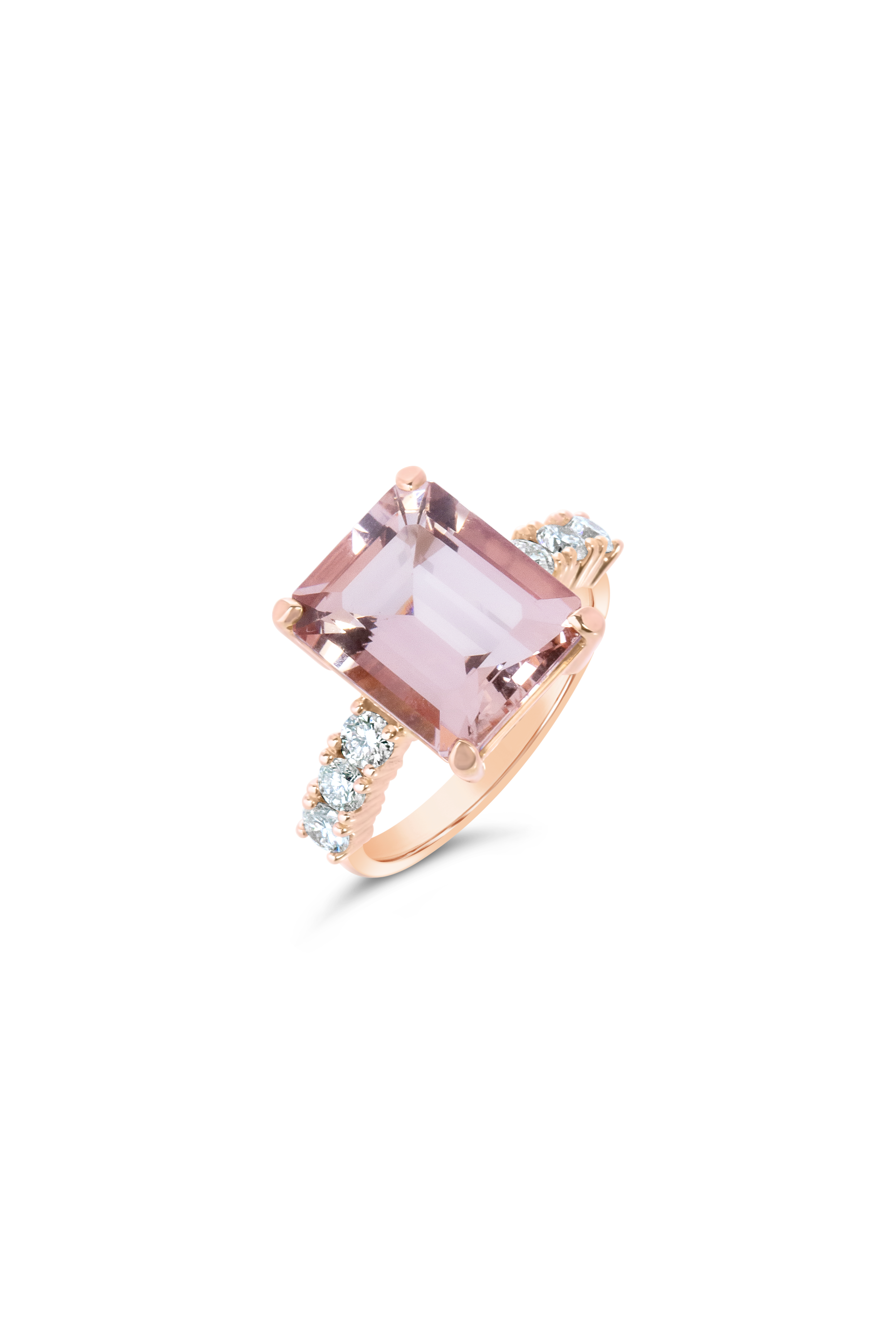 'Bridgette' Morganite and Diamond