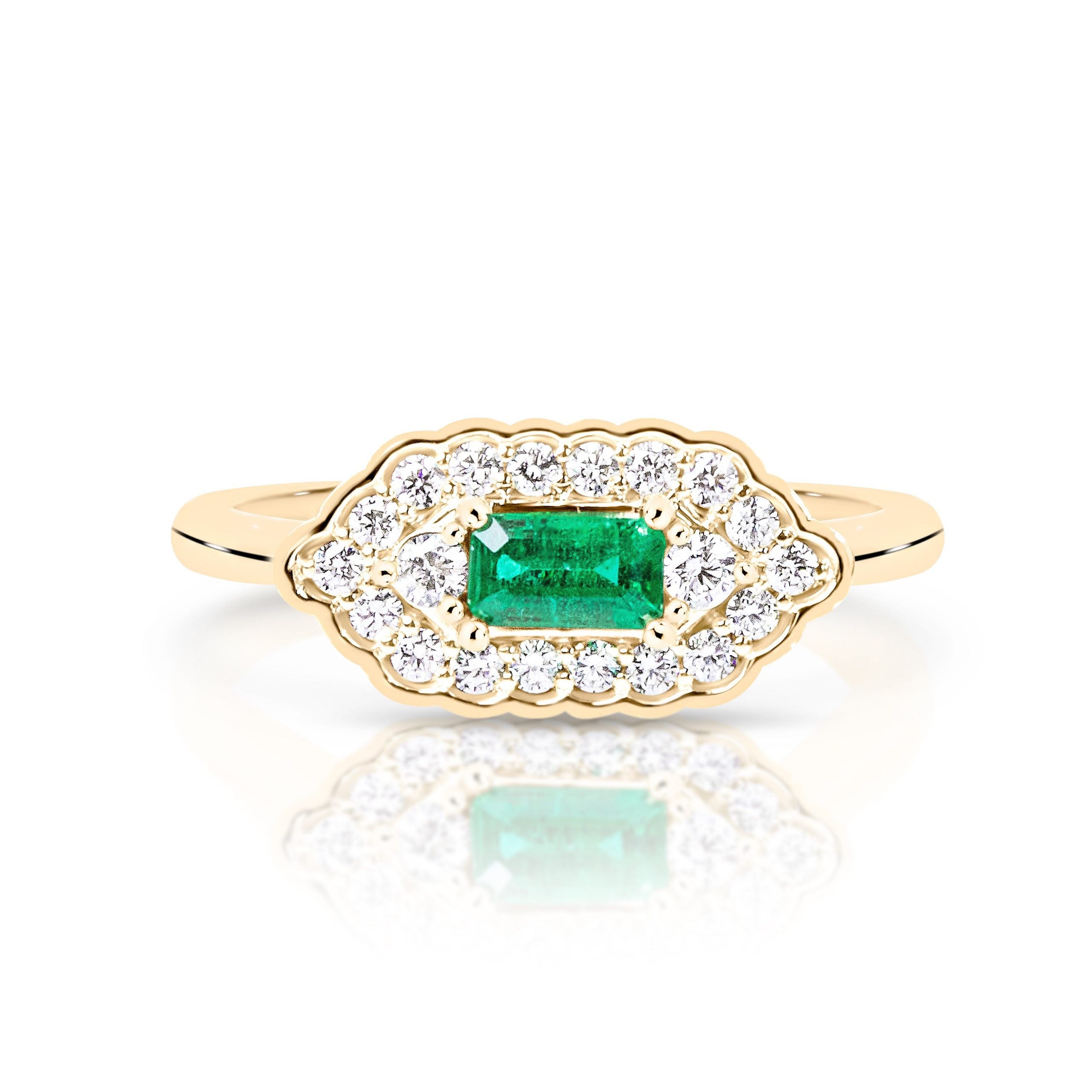 Emerald and diamond rind