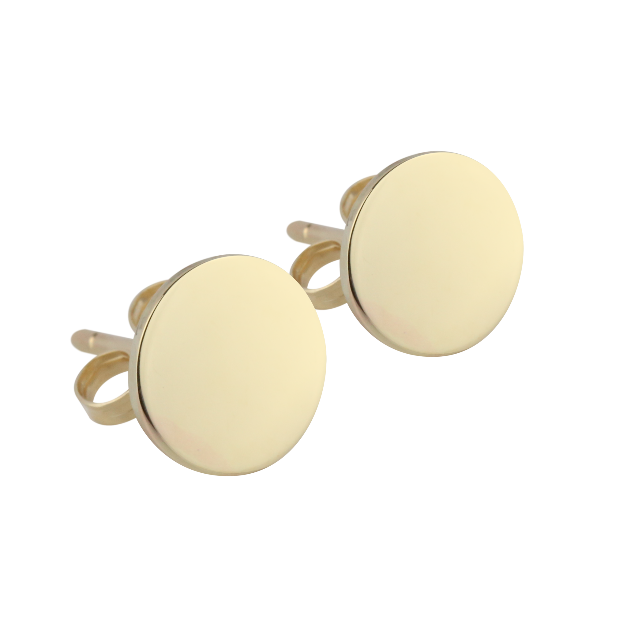 Gold Disc Studs - Medium
