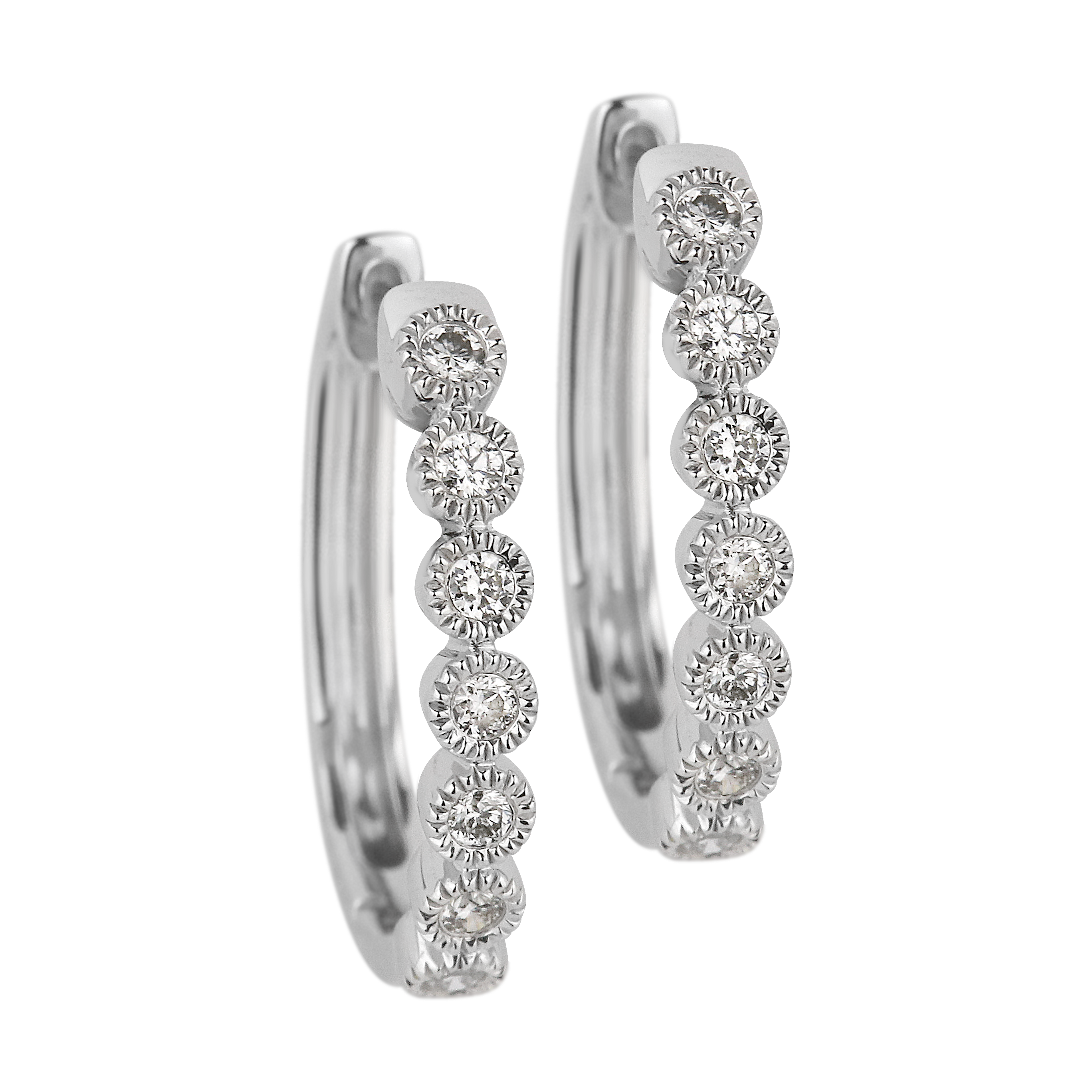 Diamond Round Set Huggies