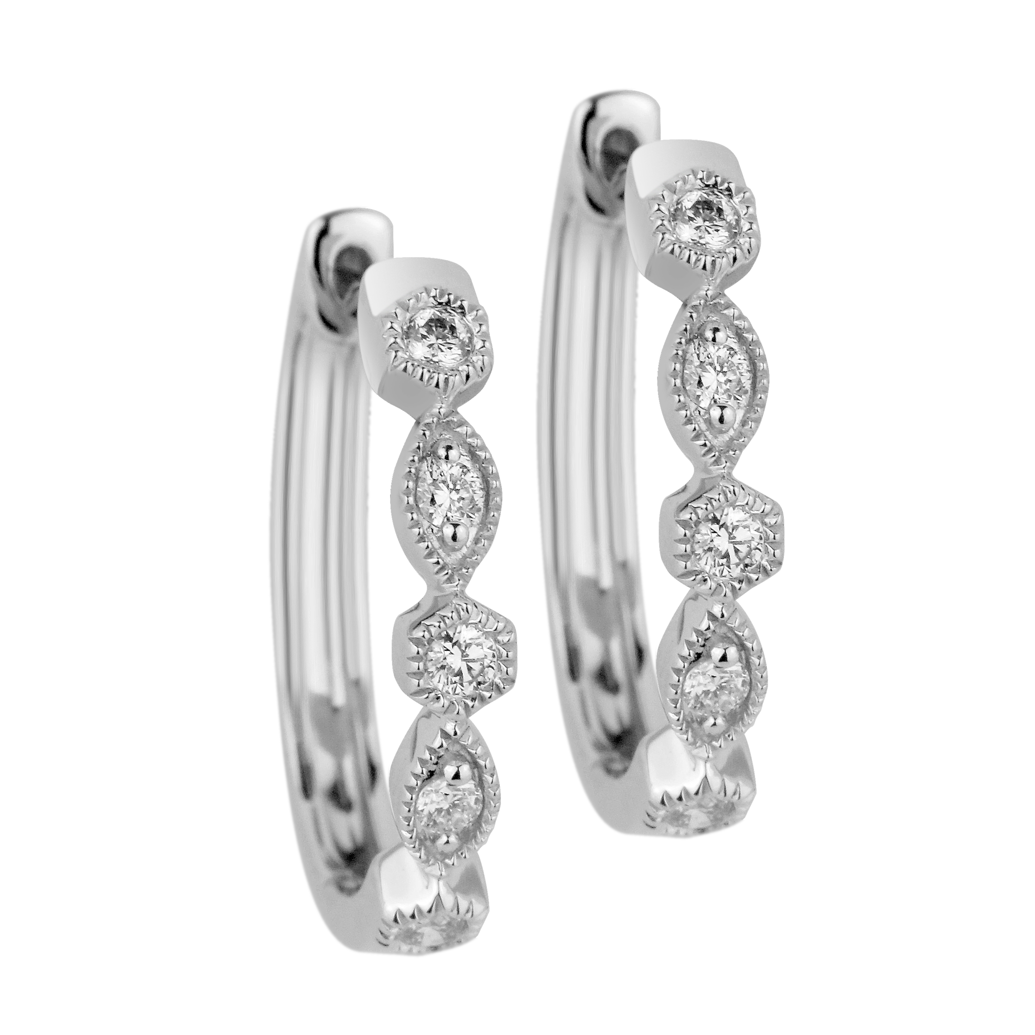 Diamond Huggies – Antique Setting