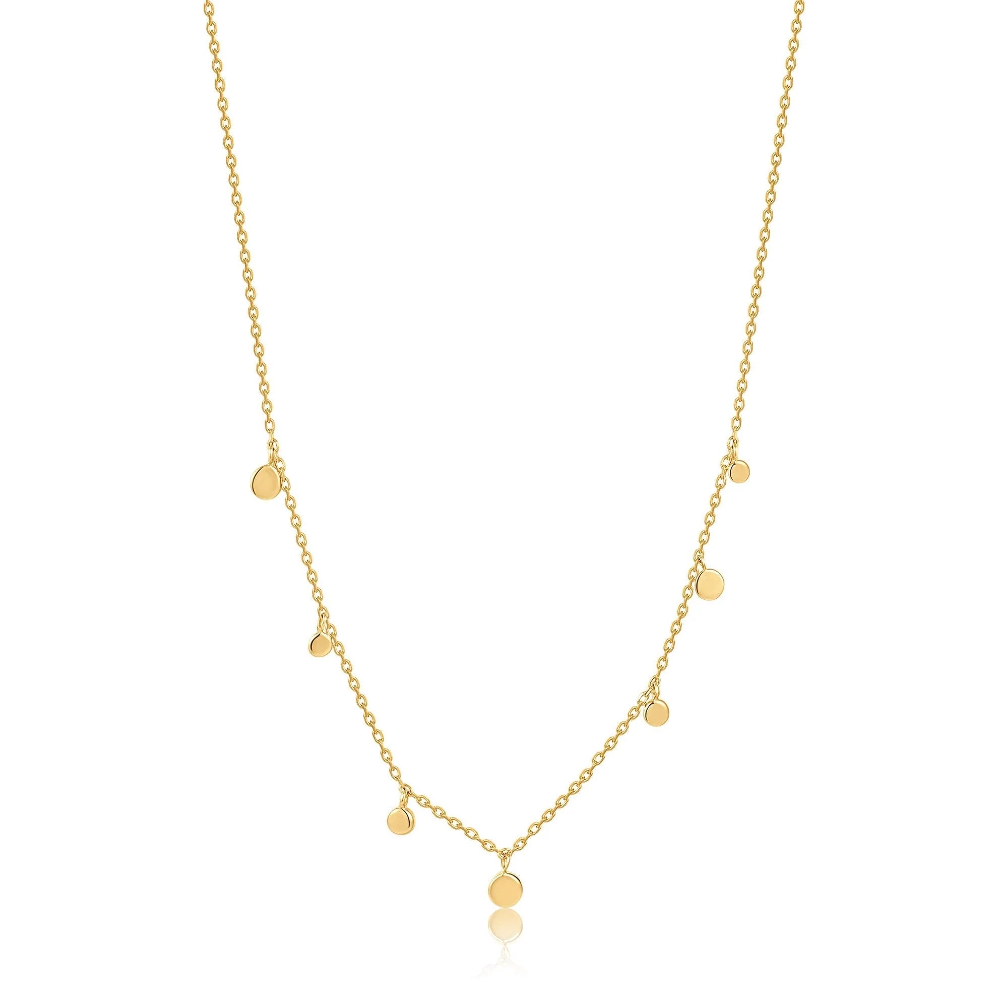 Ania Haie 14kt Yellow Gold Mixed Disc Necklace