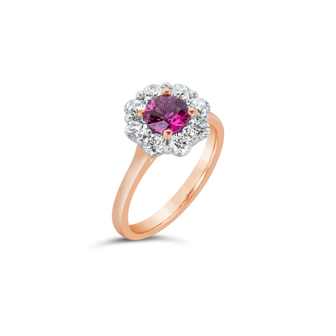 Pink Sapphire & Diamonds