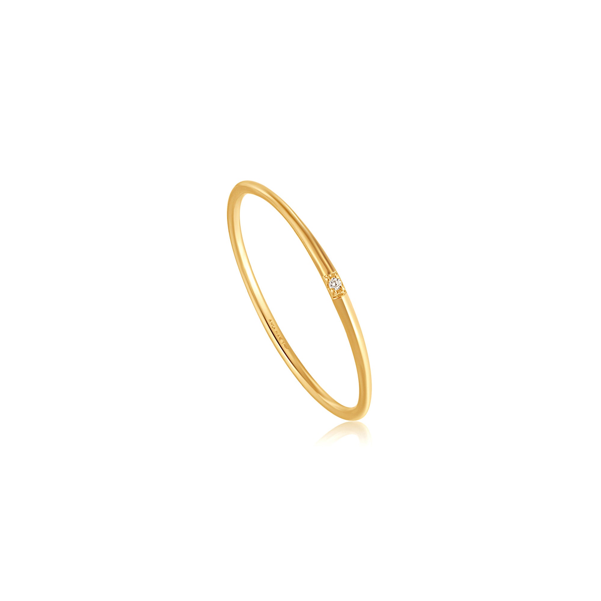 Ania Haie 14kt Yellow Gold Fine Band Natural Diamond Ring