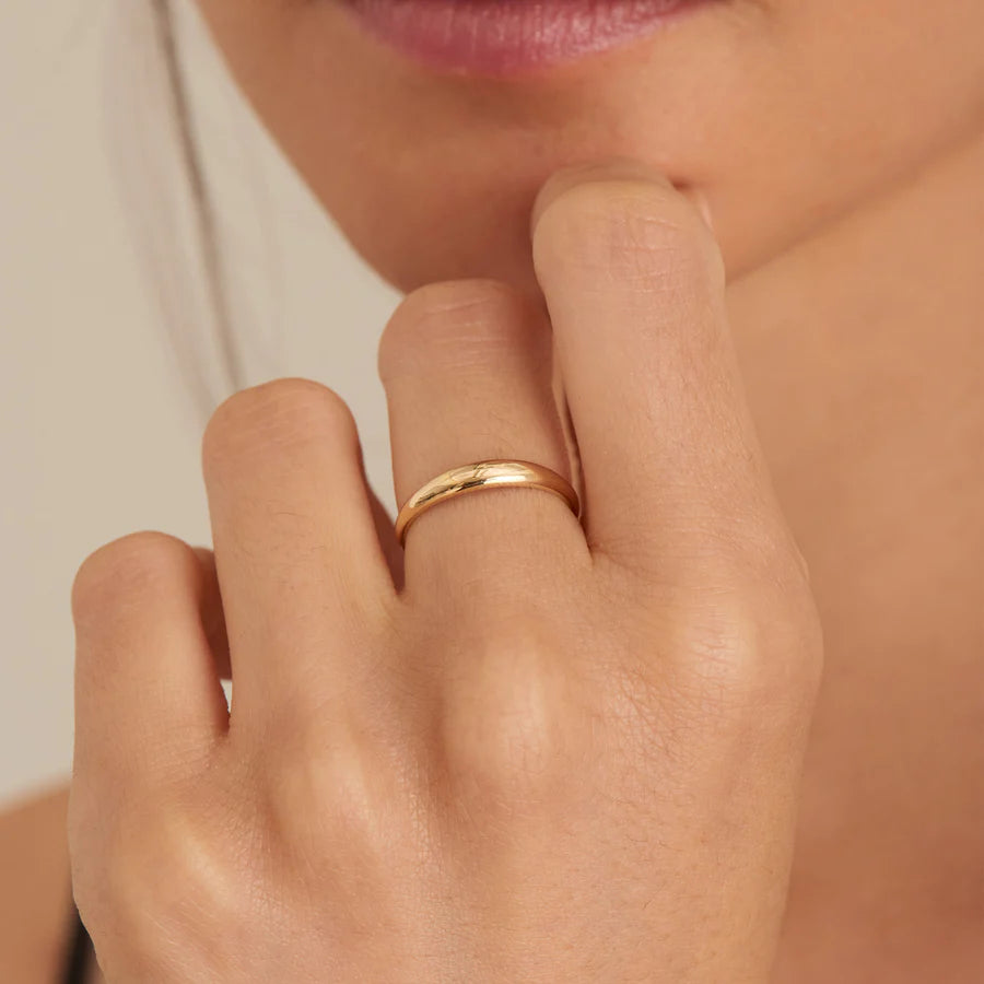 Ania Haie 14kt Yellow Gold Magma Dome Ring