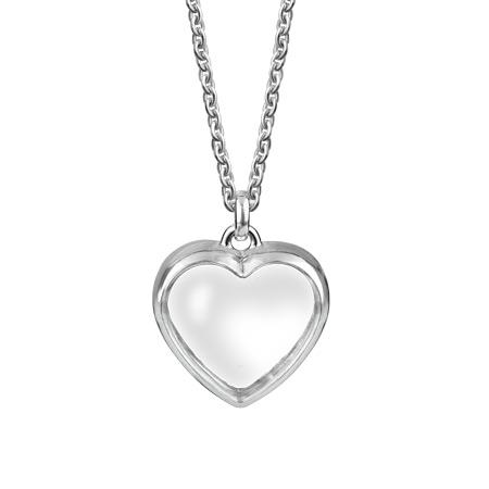 Stow Medium Heart Locket - Silver