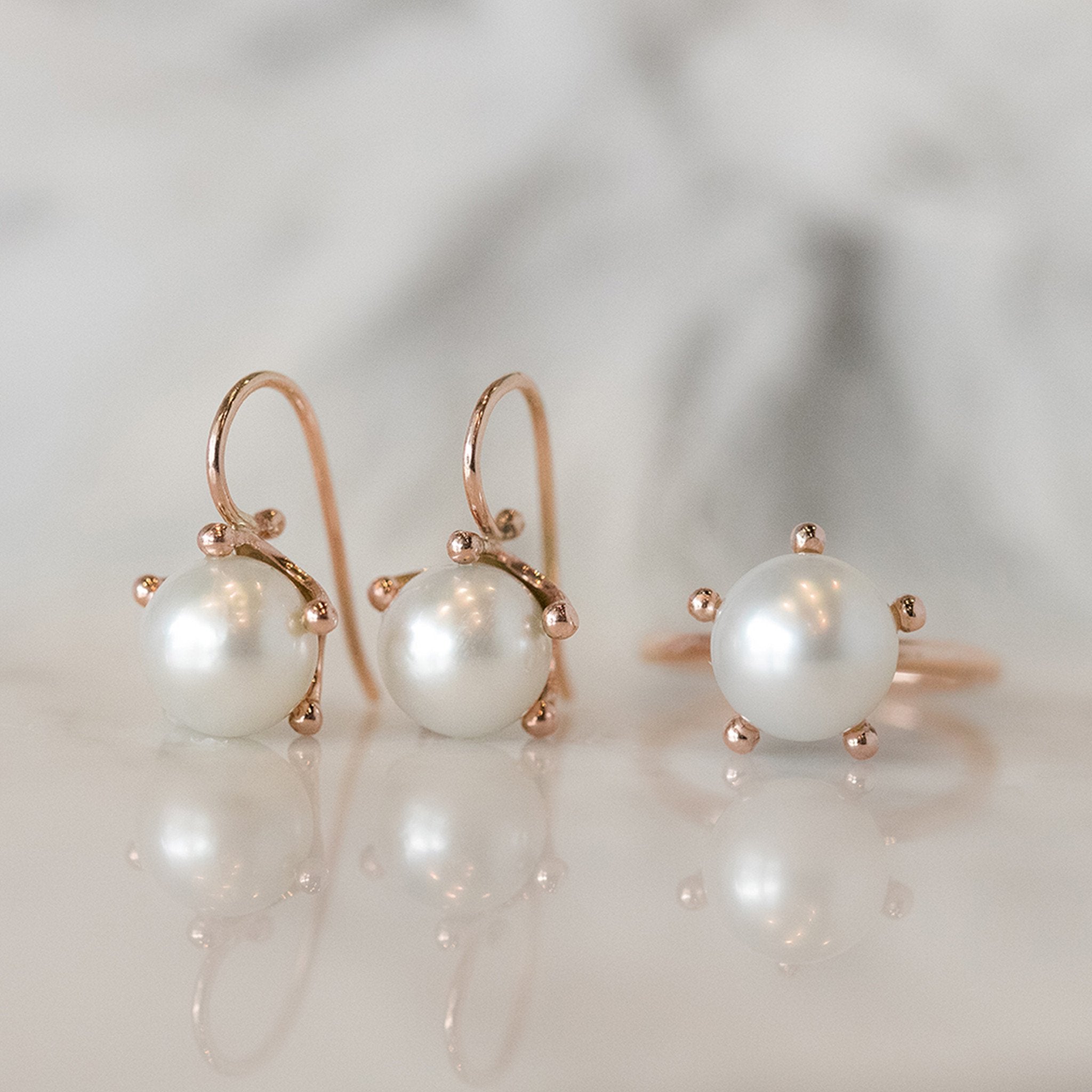 Sheriff Star Pearl Earrings