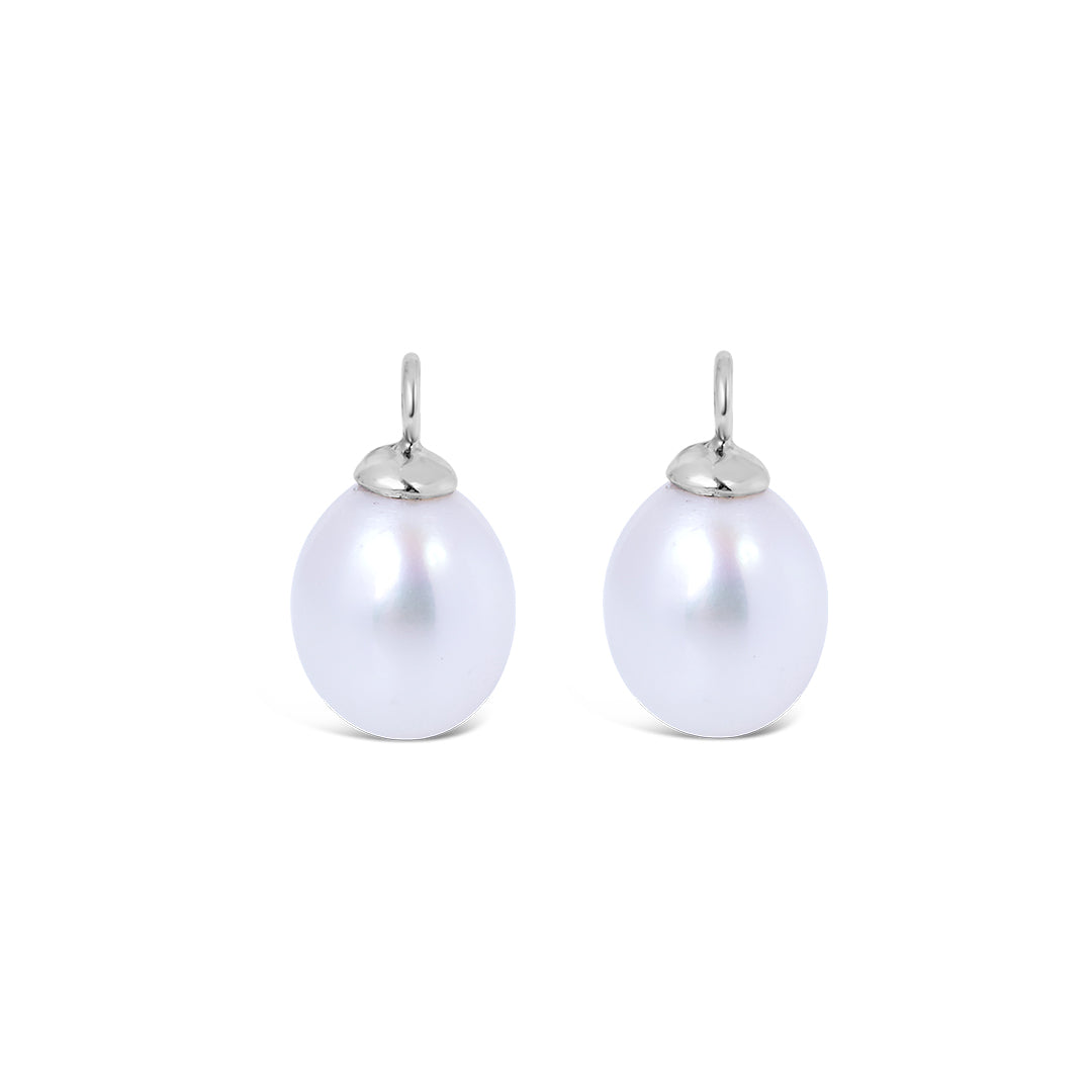 Pearl Earring Charms White Gold